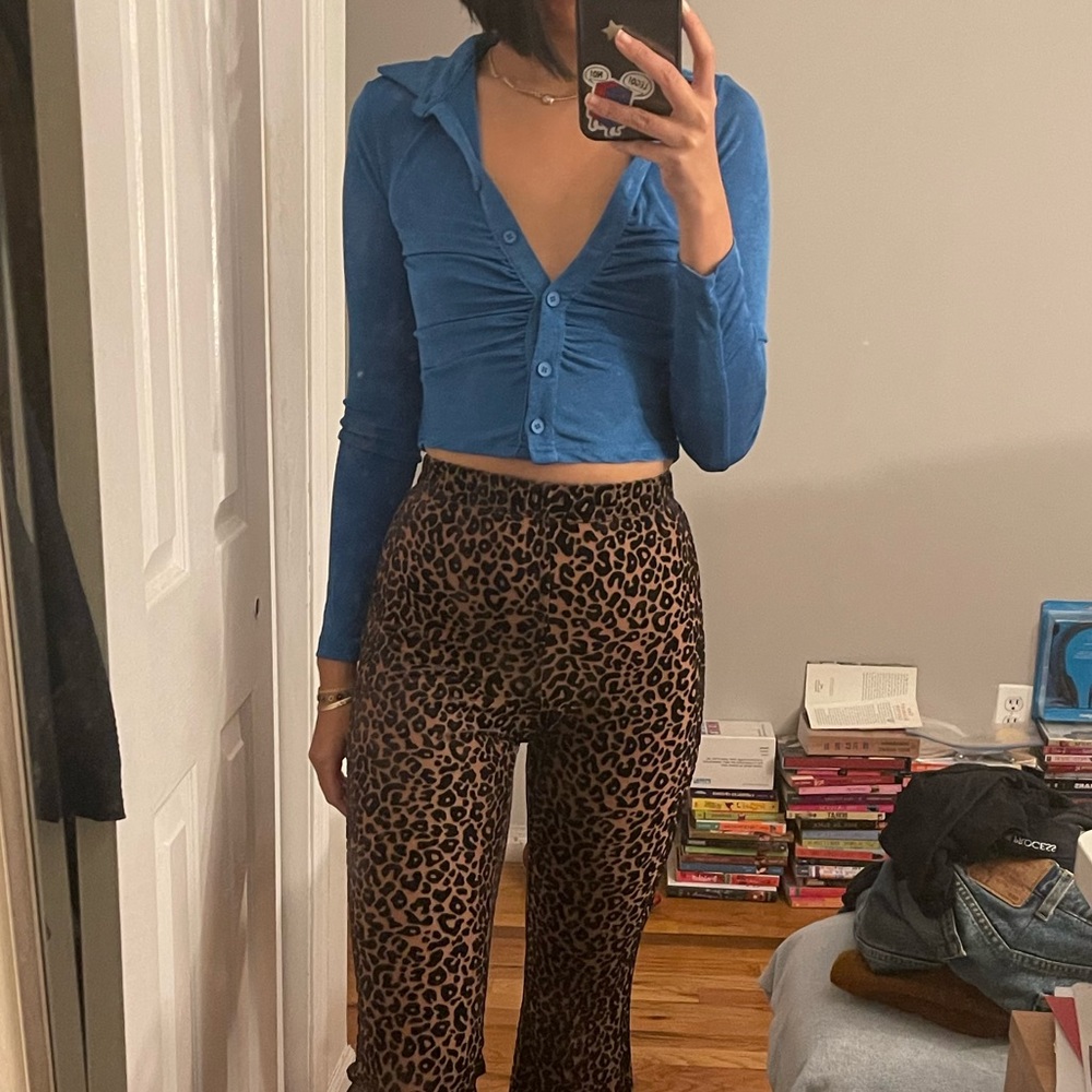 Metallic Blue Jersey Riches Top